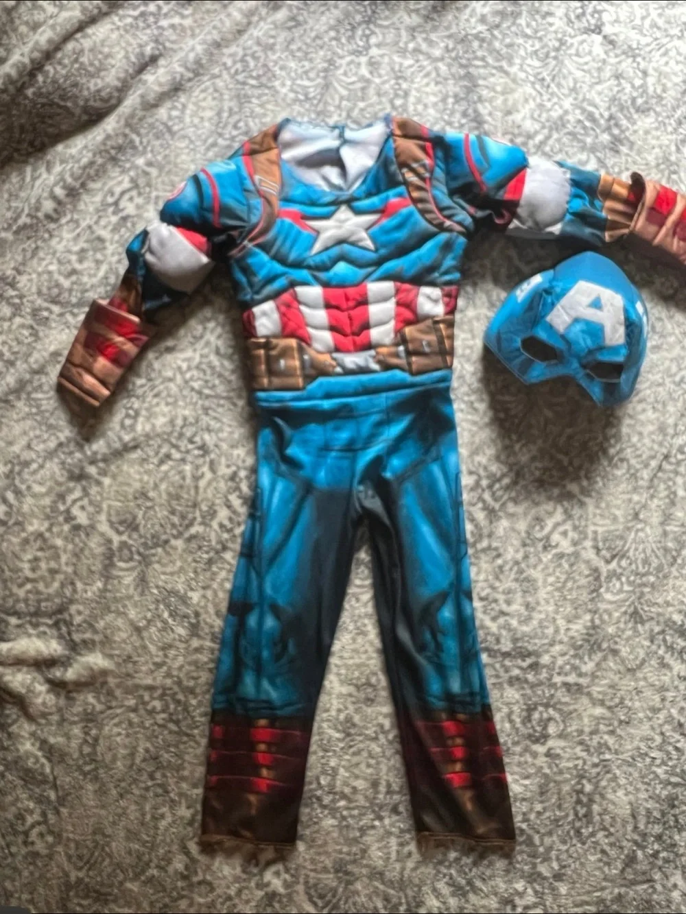 Kids Captain America Superhero Costume with Mask - Picture 2 of 8